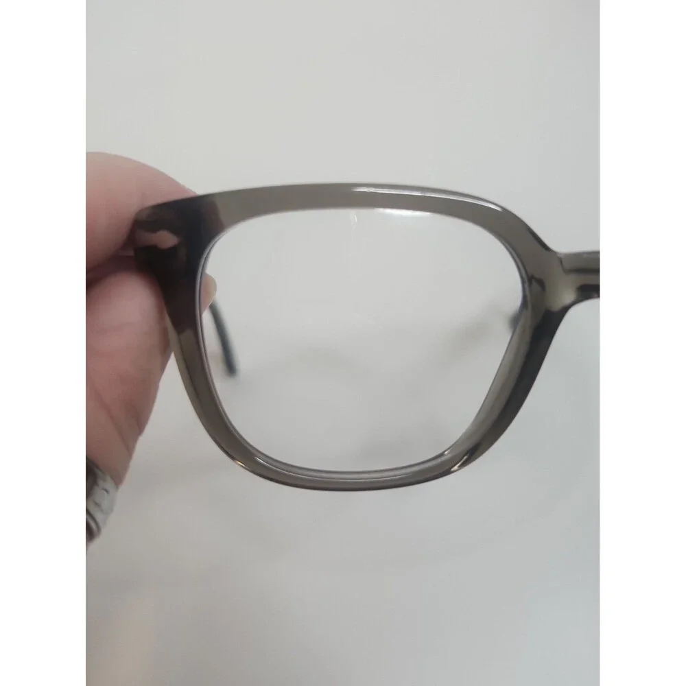Persol 0PO 3263V 1103 Gray/Clear Round Men's Eyeglasses 50-21-145 w/ Case